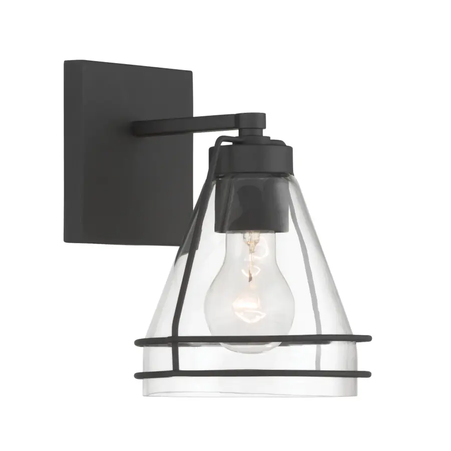 Lorenth 8.75" 1-Light Bath Sconce in Dark Matte Black - Image 5