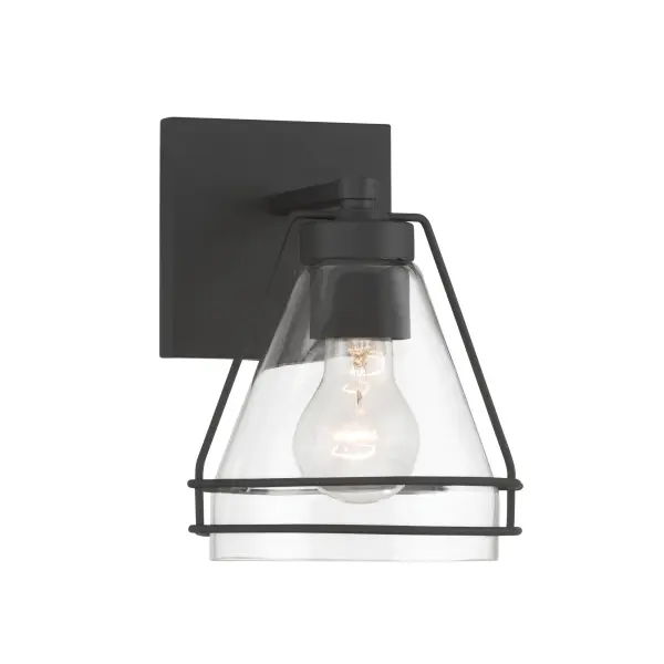Lorenth 8.75" 1-Light Bath Sconce in Dark Matte Black - Image 6