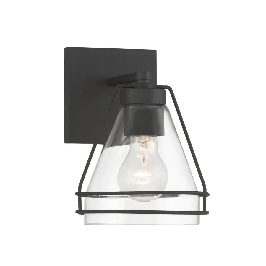 Lorenth 8.75" 1-Light Bath Sconce in Dark Matte Black - Image 6