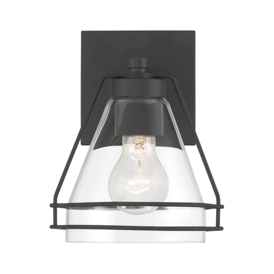 Lorenth 8.75" 1-Light Bath Sconce in Dark Matte Black - Image 7