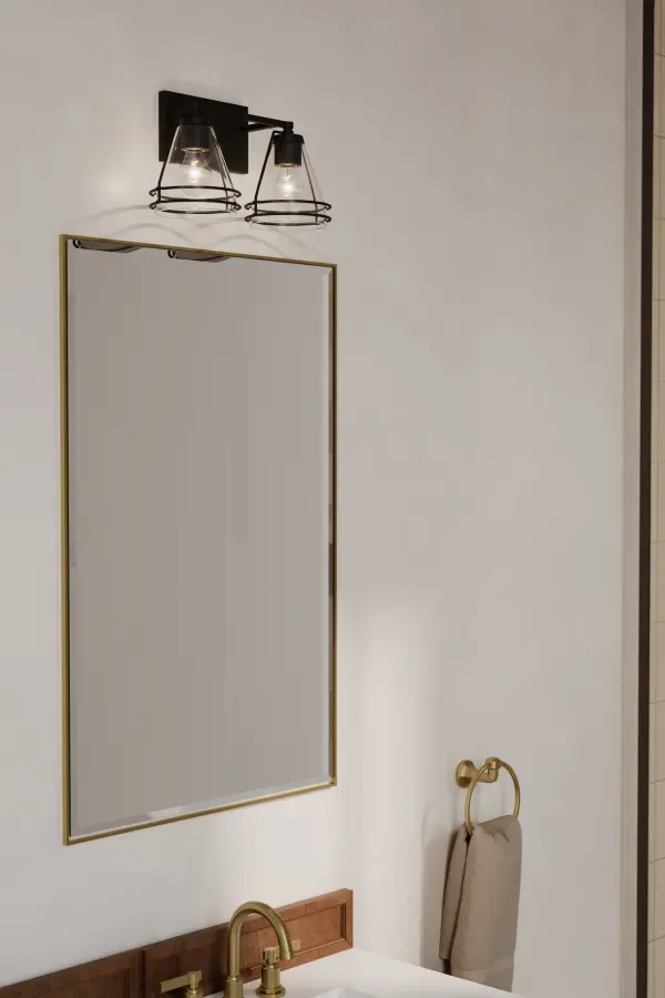Lorenth 2-Light Vanity in Dark Matte Black - Image 3