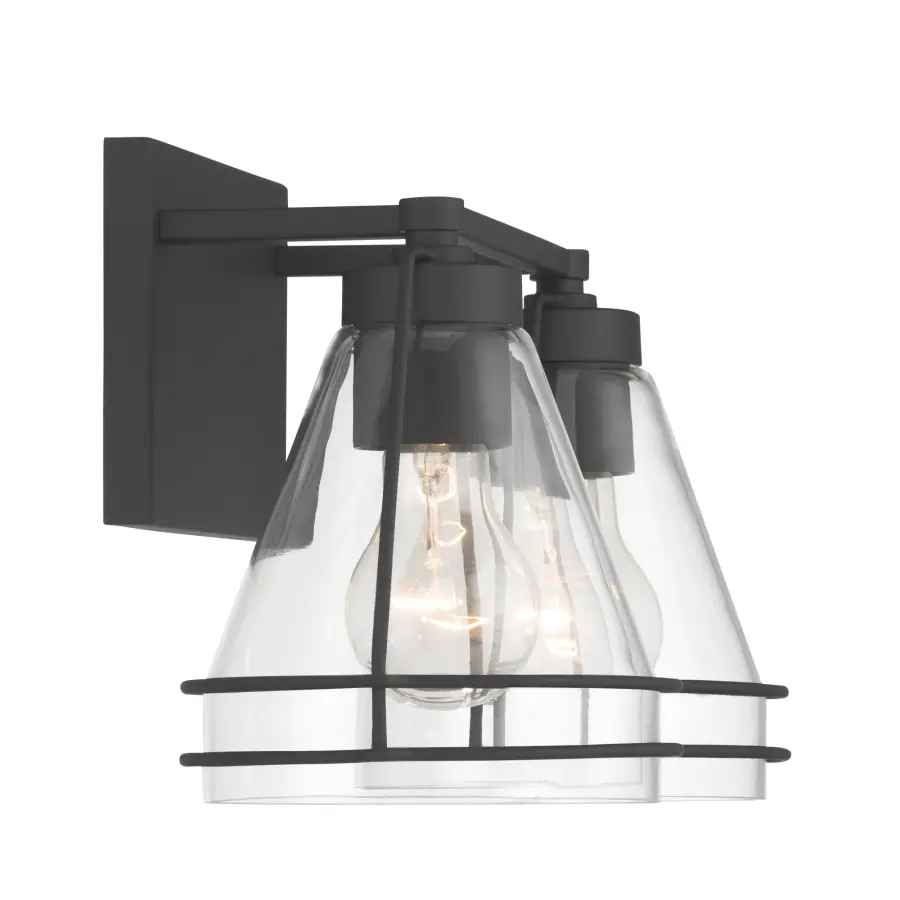 Lorenth 2-Light Vanity in Dark Matte Black - Image 5