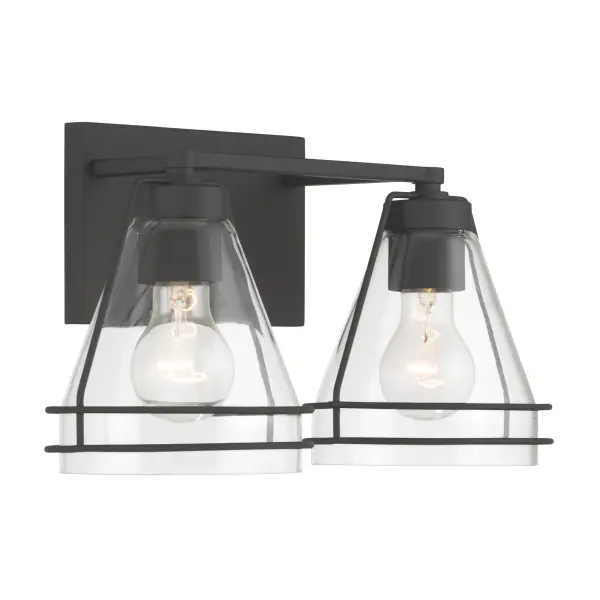 Lorenth 2-Light Vanity in Dark Matte Black - Image 6