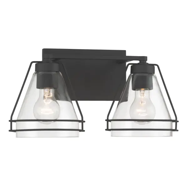 Lorenth 2-Light Vanity in Dark Matte Black - Image 7