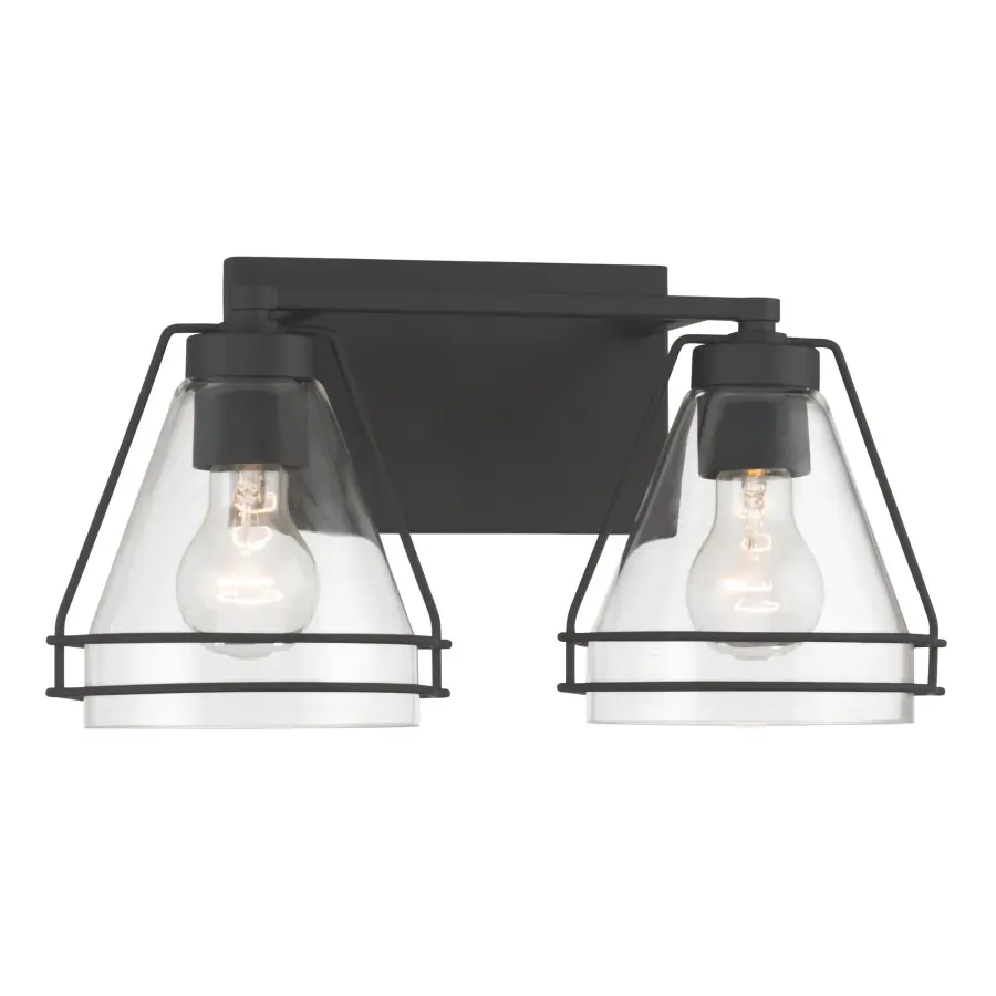 Lorenth 2-Light Vanity in Dark Matte Black - Image 7