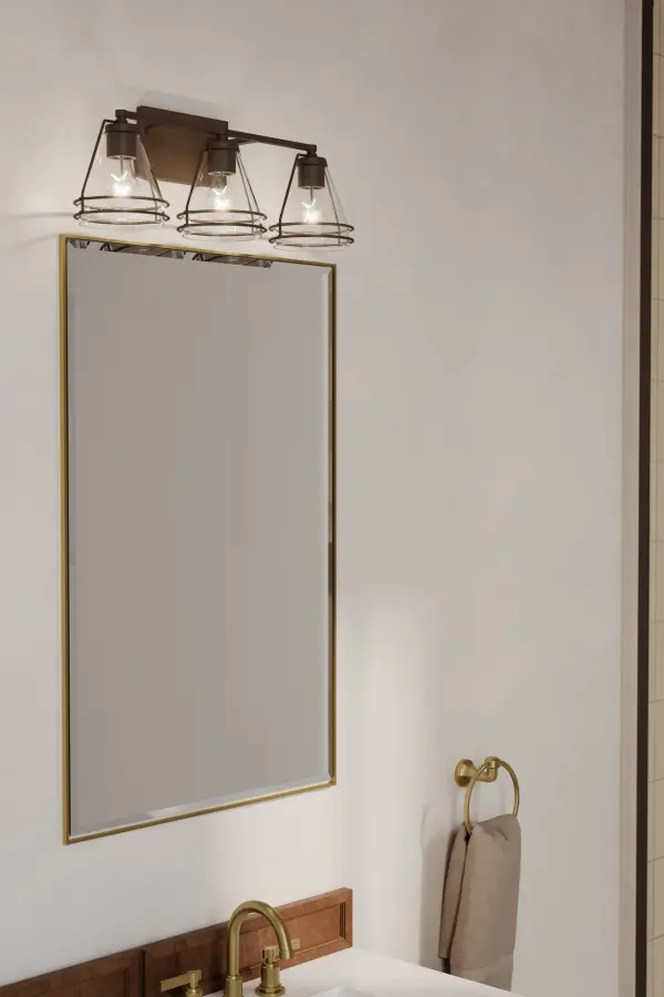 Lorenth 24.25" 3-Light Vanity in Dark Matte Black - Image 3