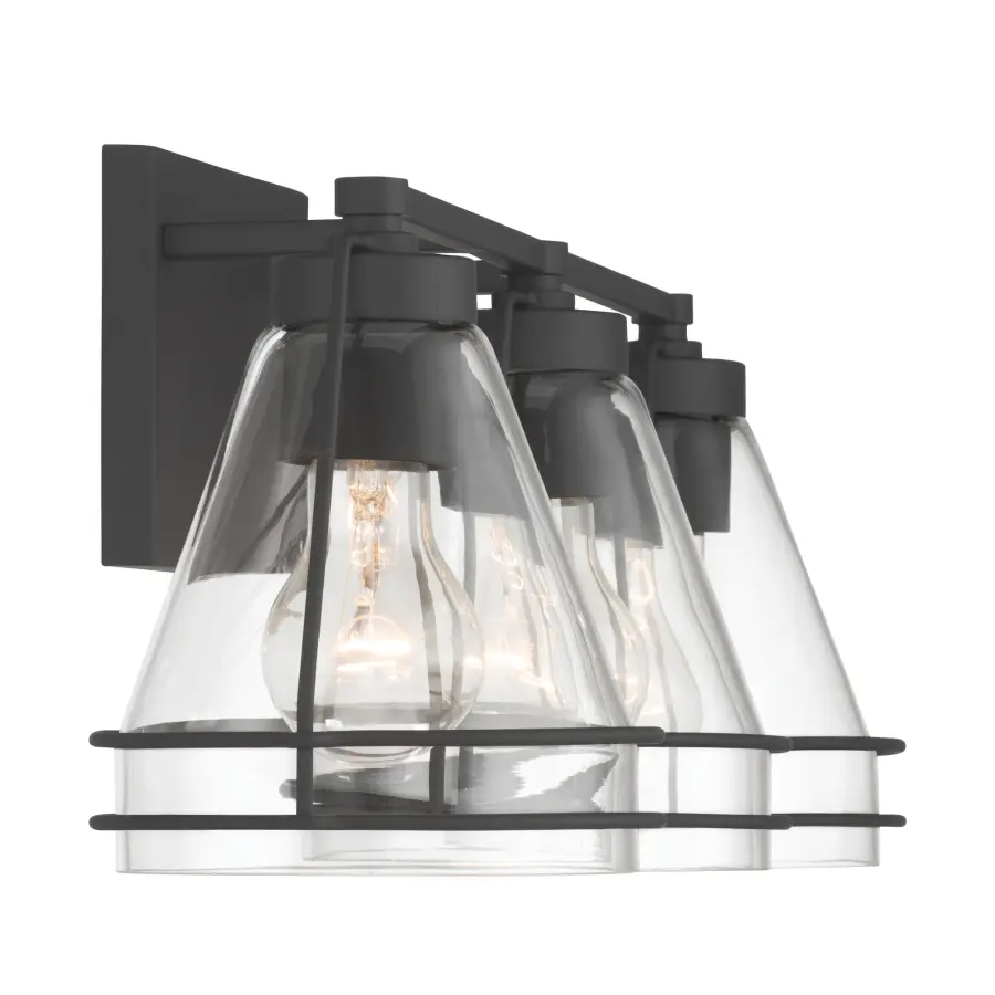 Lorenth 24.25" 3-Light Vanity in Dark Matte Black - Image 5