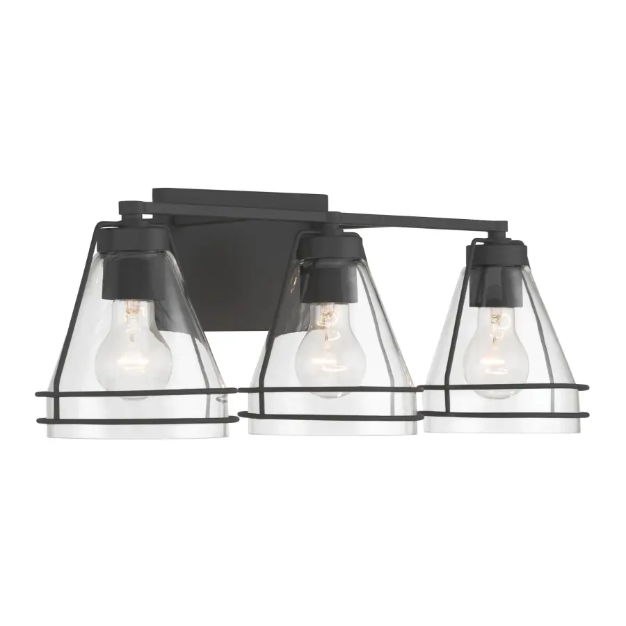 Lorenth 24.25" 3-Light Vanity in Dark Matte Black - Image 6
