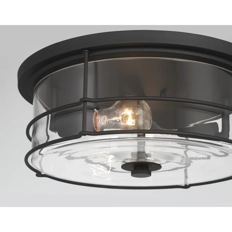 Lorenth 15" 2-Light Flush Mount in Dark Matte Black - Image 4