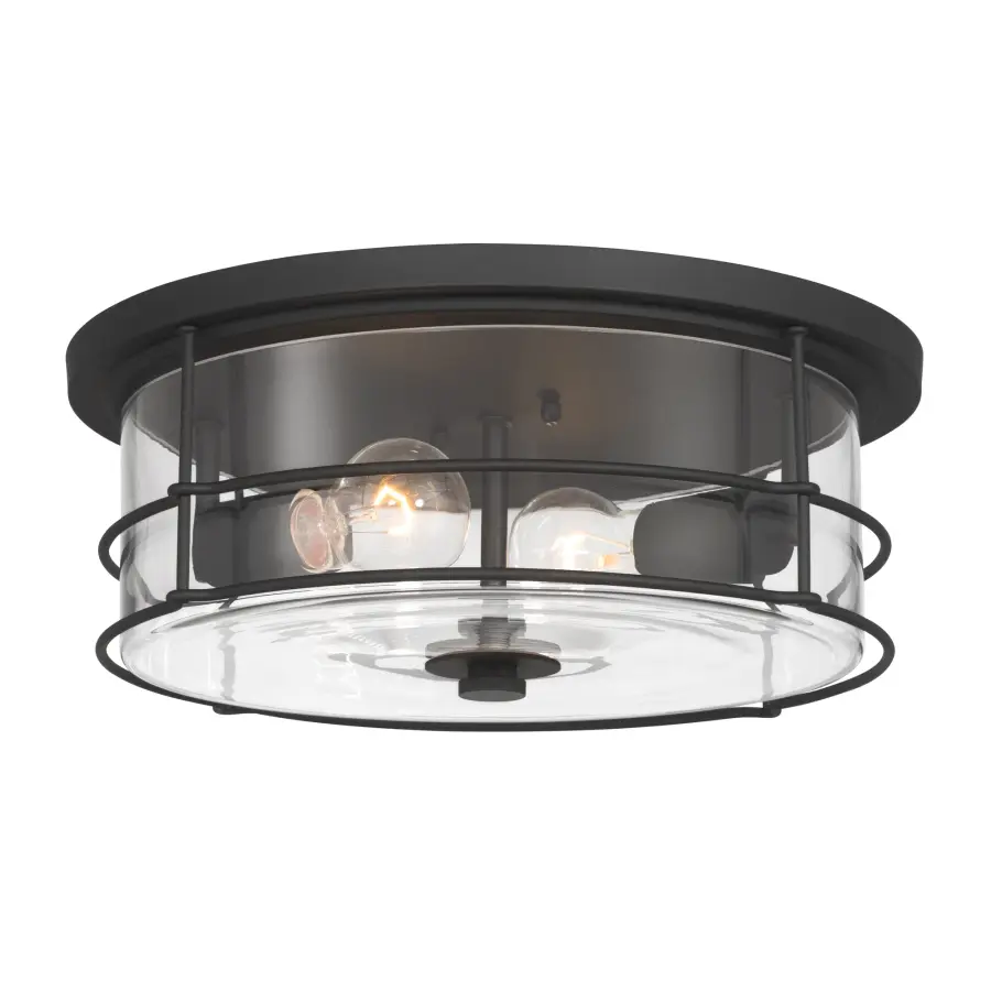 Lorenth 15" 2-Light Flush Mount in Dark Matte Black - Image 6