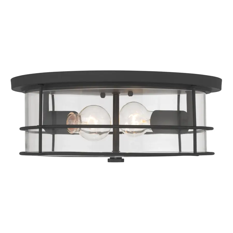 Lorenth 15" 2-Light Flush Mount in Dark Matte Black - Image 7