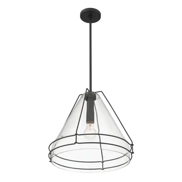 Lorenth 18" 1-Light Pendant in Dark Matte Black - Image 7