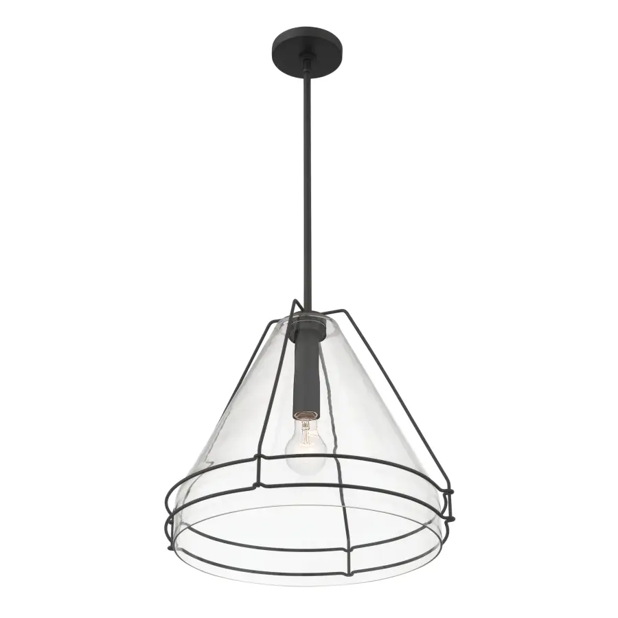 Lorenth 18" 1-Light Pendant in Dark Matte Black - Image 7