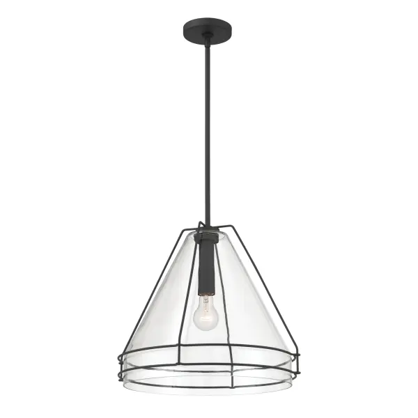 Lorenth 18" 1-Light Pendant in Dark Matte Black - Image 8