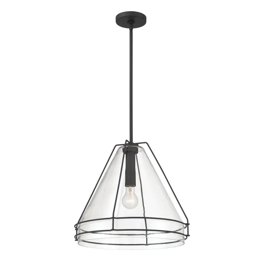 Lorenth 18" 1-Light Pendant in Dark Matte Black - Image 8