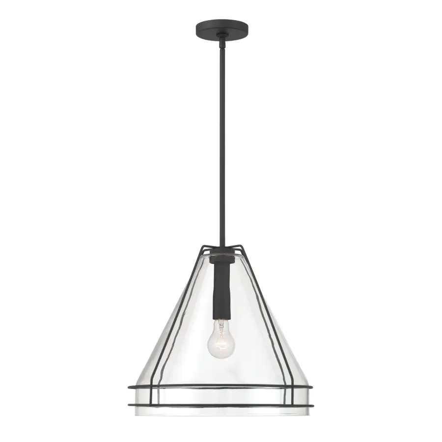 Lorenth 18" 1-Light Pendant in Dark Matte Black - Image 9