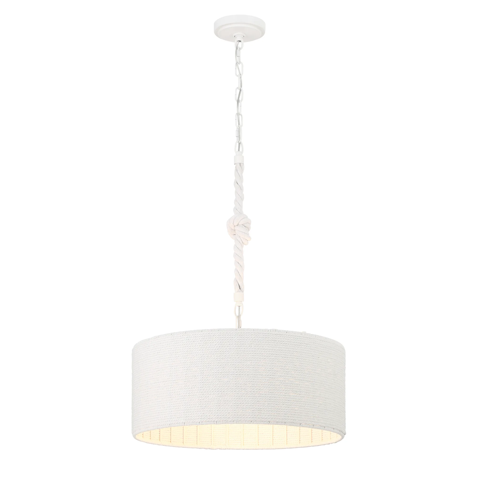 Lodelle 3-Light Pendant in Sand White