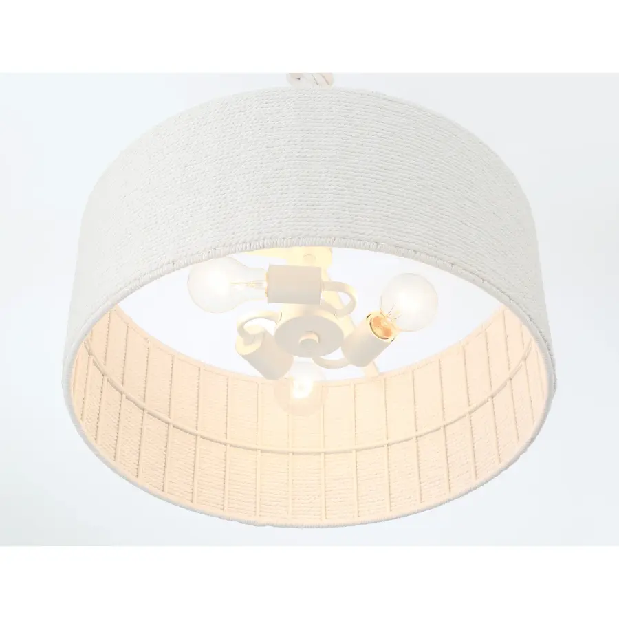 Lodelle 3-Light Pendant in Sand White - Image 2