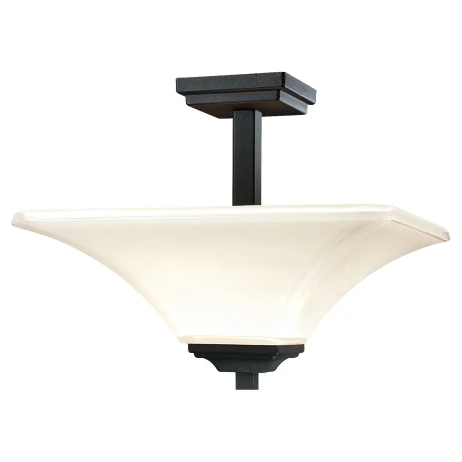 Agilis 2-Light Semi Flush Mount in Black