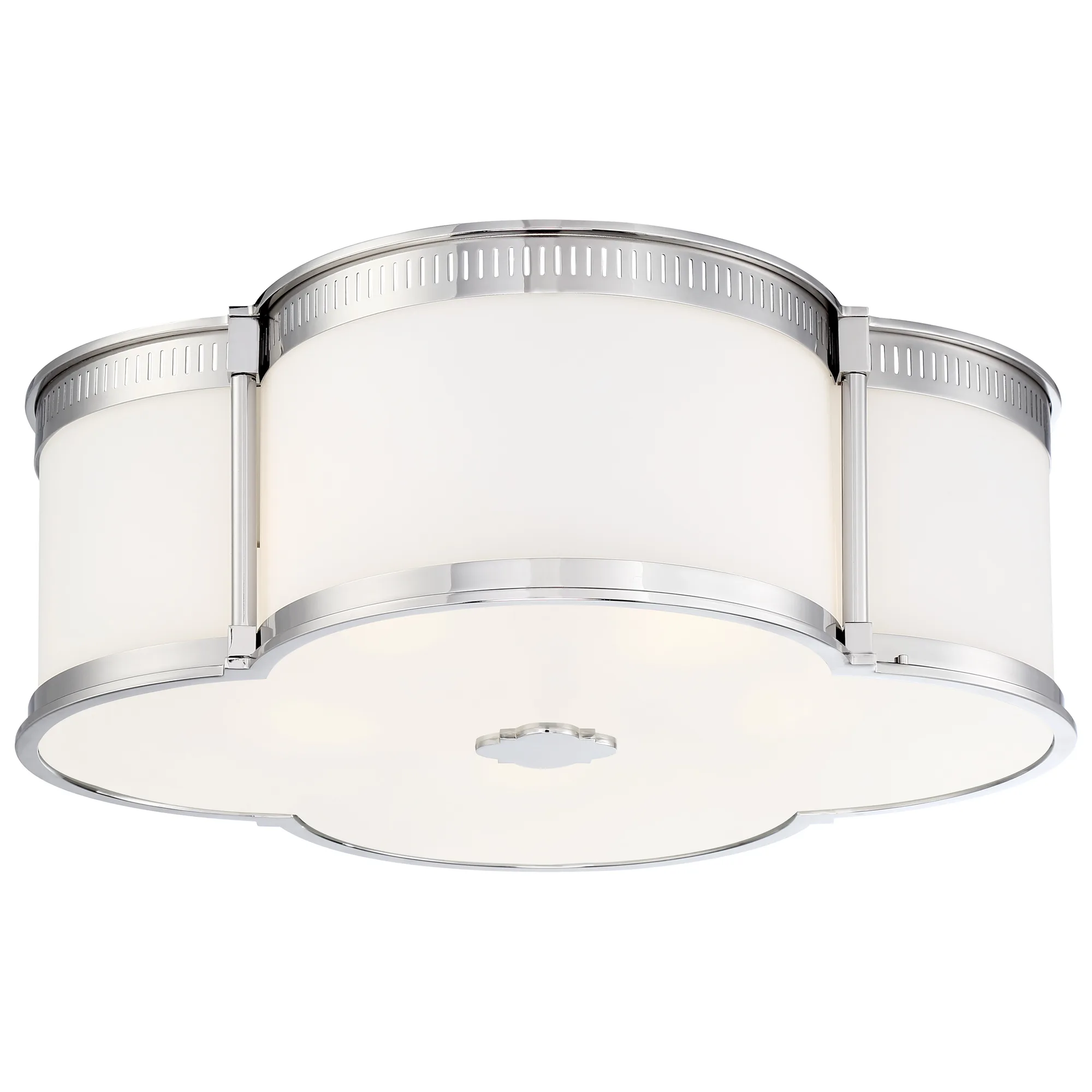 22" LED Decorative Flush Mount in Polished Nickel