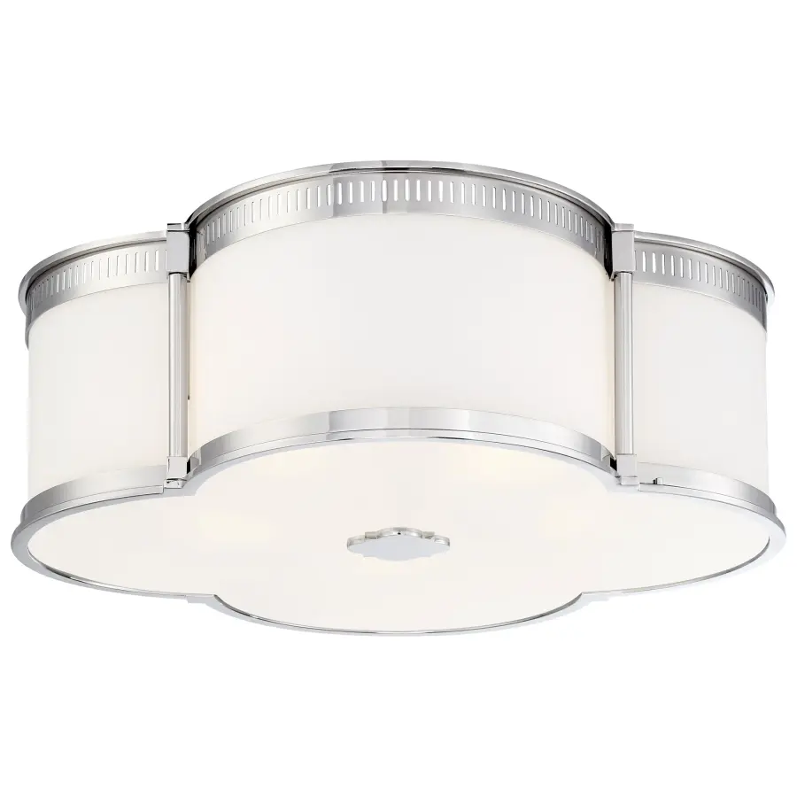 22" LED Decorative Flush Mount in Polished Nickel