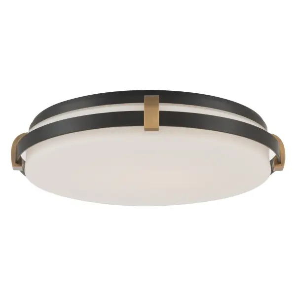 Arclume 14.75" LED Flush Mount in Dark Matte Black and Legacy Brass - Image 5