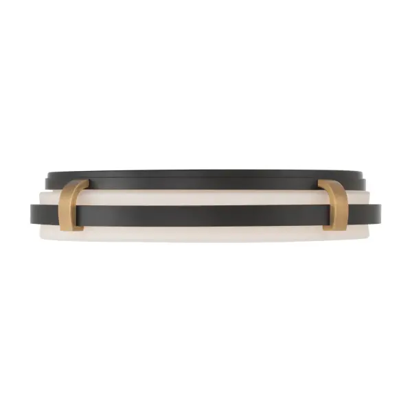 Arclume 14.75" LED Flush Mount in Dark Matte Black and Legacy Brass - Image 7