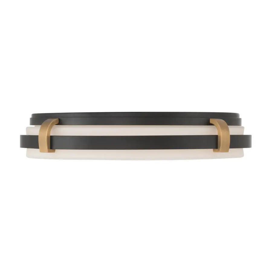 Arclume 14.75" LED Flush Mount in Dark Matte Black and Legacy Brass - Image 7