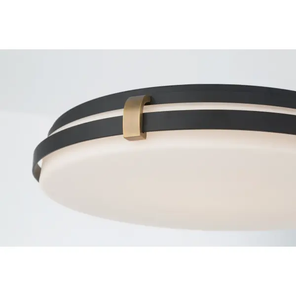 Arclume 18.75" LED Flush Mount in Dark Matte Black and Legacy Brass - Image 6