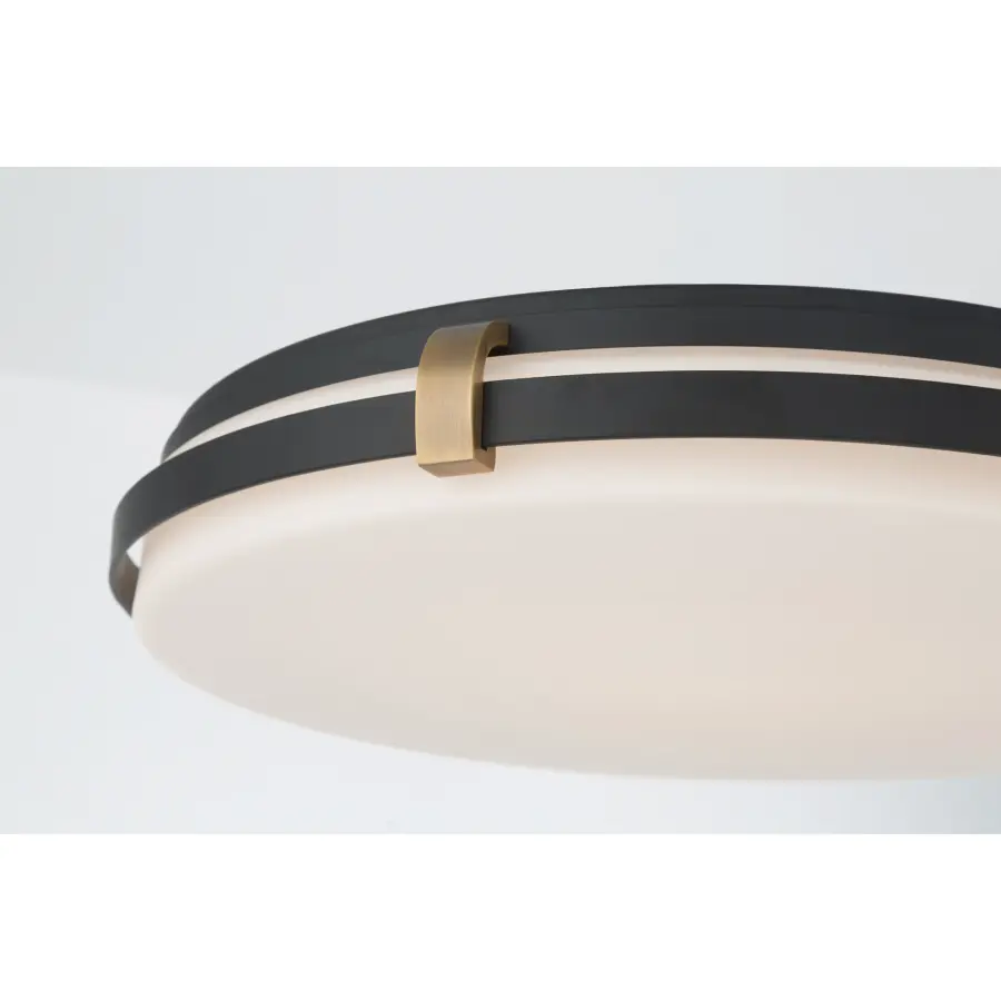 Arclume 18.75" LED Flush Mount in Dark Matte Black and Legacy Brass - Image 6