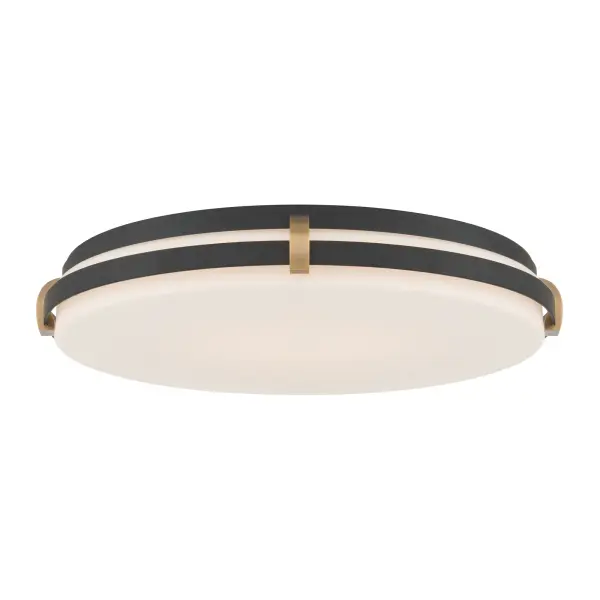 Arclume 18.75" LED Flush Mount in Dark Matte Black and Legacy Brass - Image 7