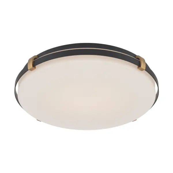 Arclume 18.75" LED Flush Mount in Dark Matte Black and Legacy Brass - Image 8