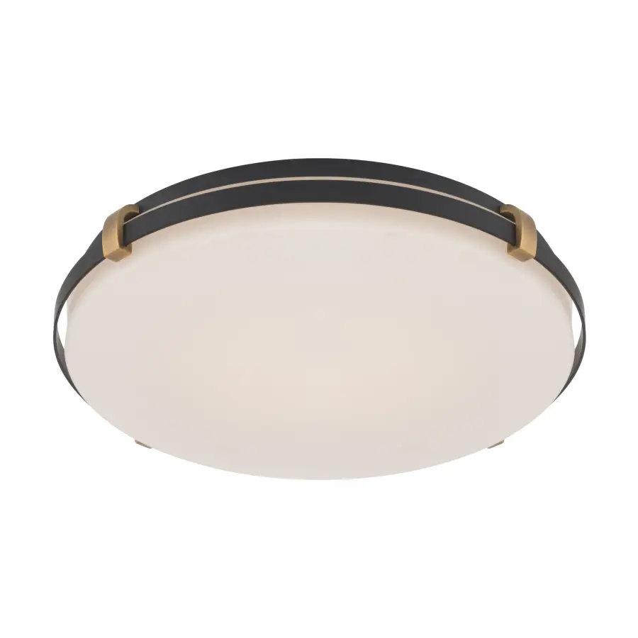 Arclume 18.75" LED Flush Mount in Dark Matte Black and Legacy Brass - Image 8