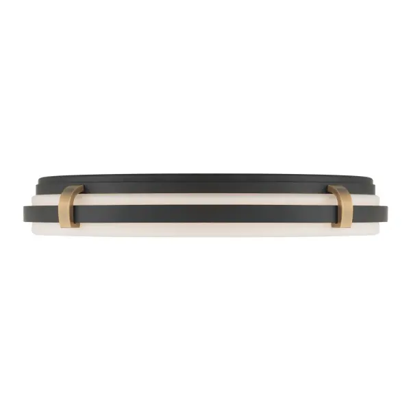 Arclume 18.75" LED Flush Mount in Dark Matte Black and Legacy Brass - Image 9