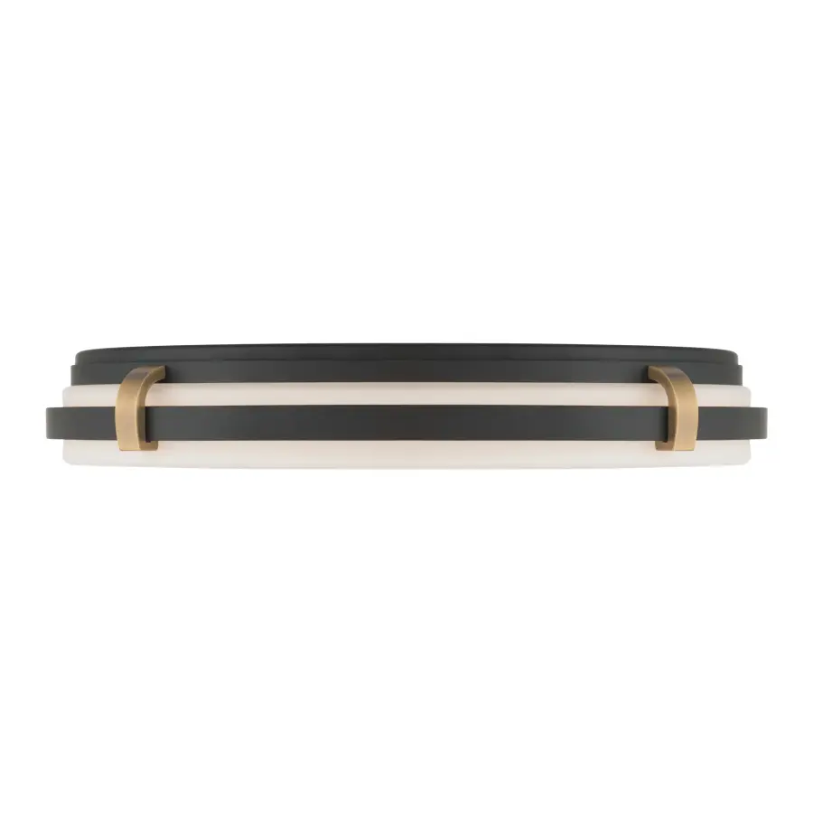 Arclume 18.75" LED Flush Mount in Dark Matte Black and Legacy Brass - Image 9