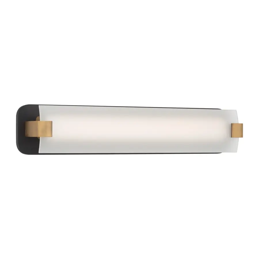 Arclume 24" LED Bath Bar in Dark Matte Black & Legacy Brass - Image 1