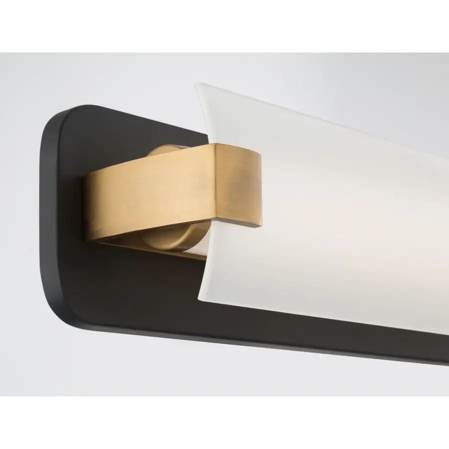 Arclume 24" LED Bath Bar in Dark Matte Black & Legacy Brass - Image 6