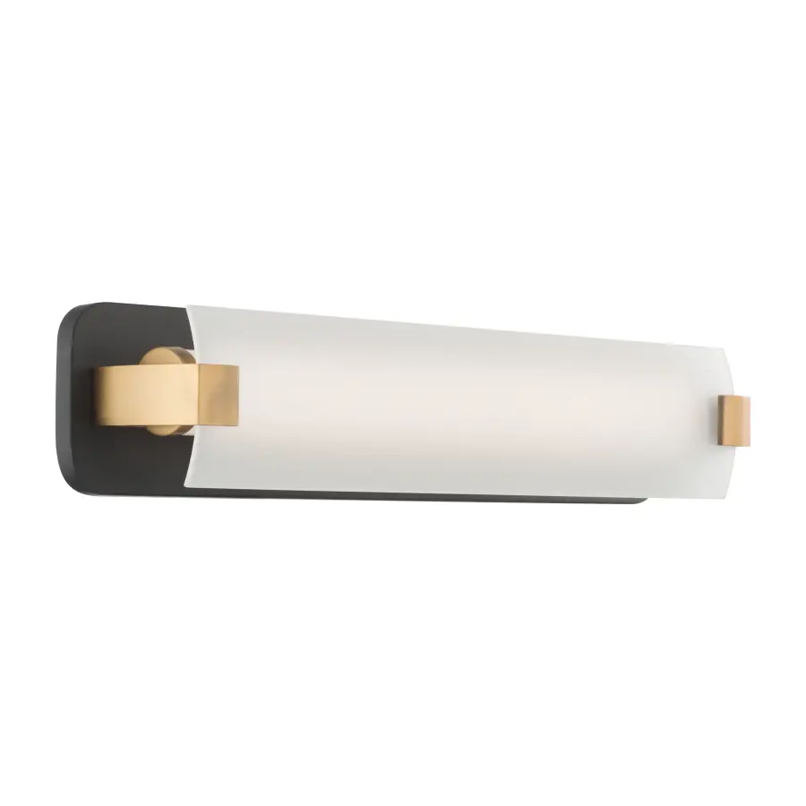 Arclume 24" LED Bath Bar in Dark Matte Black & Legacy Brass - Image 7