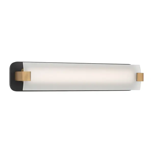 Arclume 24" LED Bath Bar in Dark Matte Black & Legacy Brass - Image 8