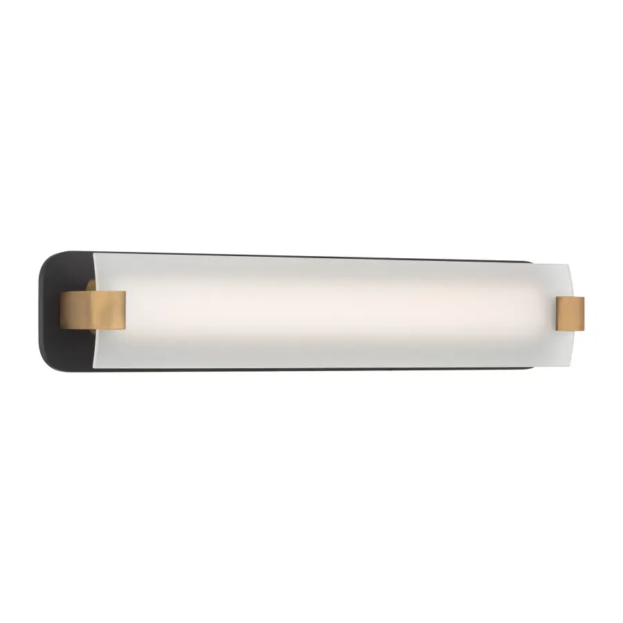 Arclume 24" LED Bath Bar in Dark Matte Black & Legacy Brass - Image 8