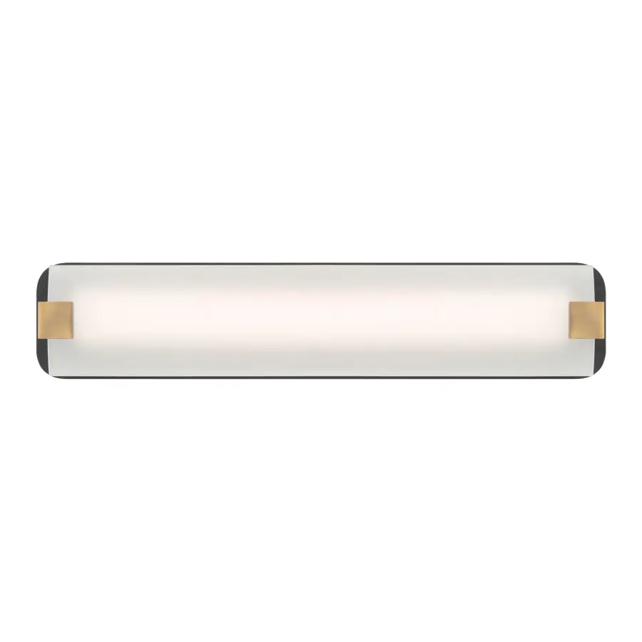 Arclume 24" LED Bath Bar in Dark Matte Black & Legacy Brass - Image 9