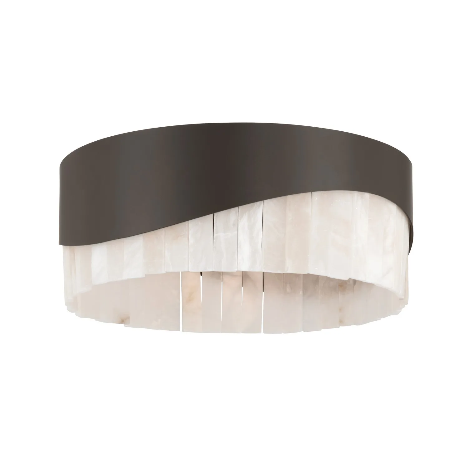 Sway Three Light Flush Mount in Dark Bronze