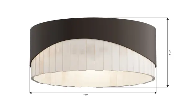 Sway 16" 3-Light Flush Mount in Dark Bronze - Image 3