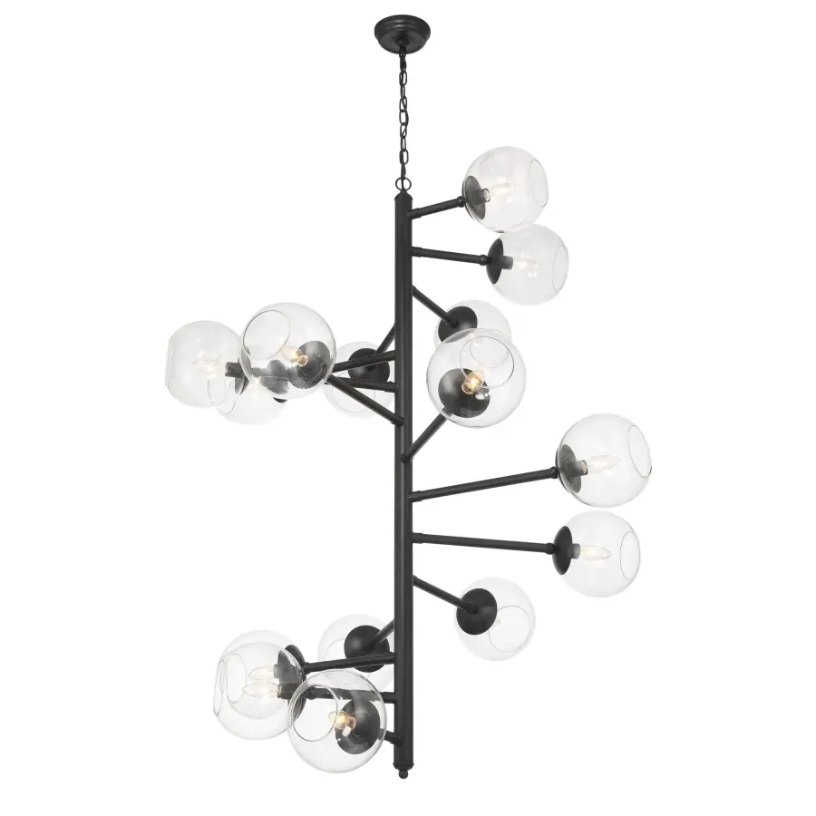 Millikan 15-Light Pendant in Coal Black - Image 2