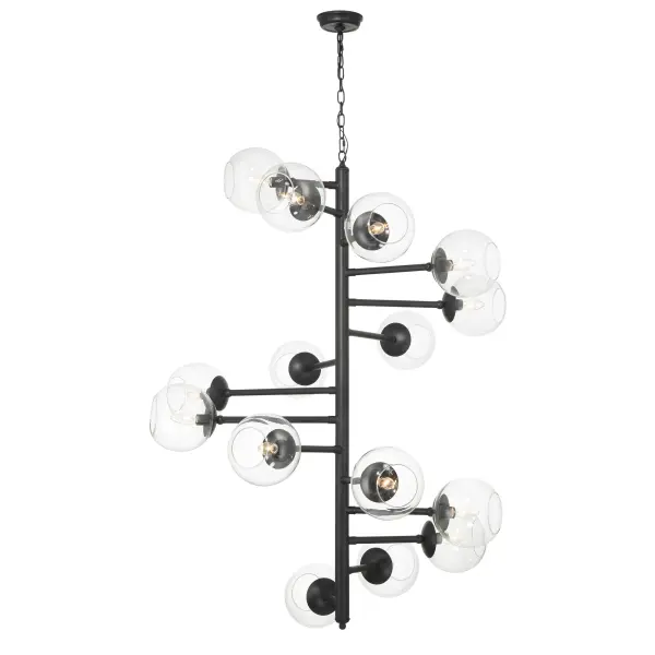 Millikan 15-Light Pendant in Coal Black - Image 4