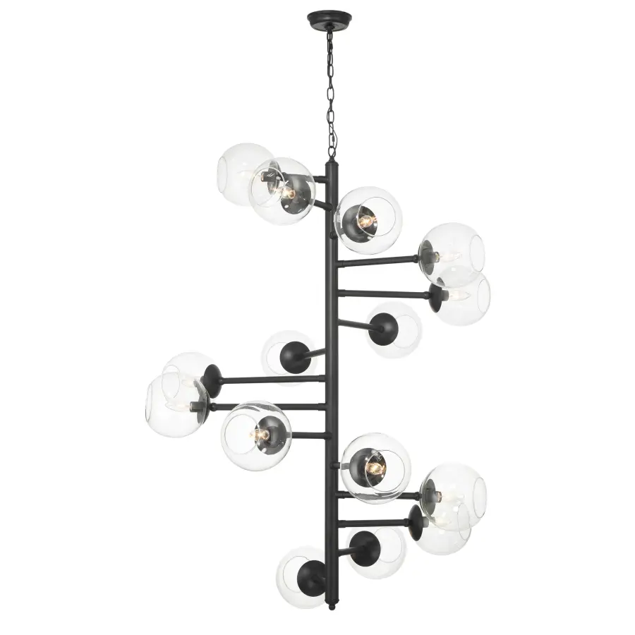 Millikan 15-Light Pendant in Coal Black - Image 4