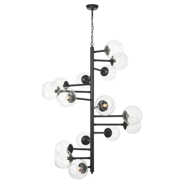 Millikan 15-Light Pendant in Coal Black - Image 5