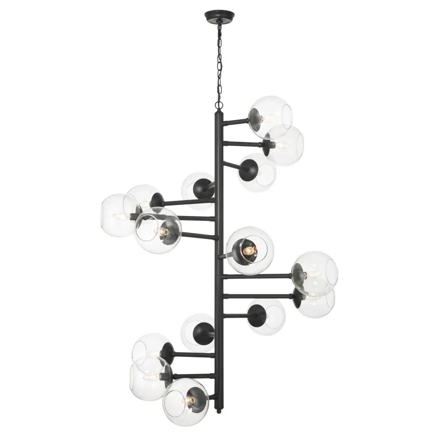 Millikan 15-Light Pendant in Coal Black - Image 5