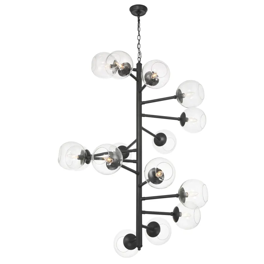 Millikan 15-Light Pendant in Coal Black - Image 6
