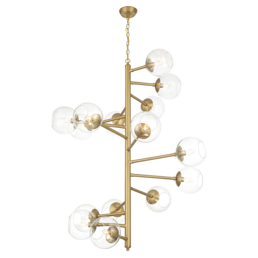 Millikan 15-Light Pendant in Signature Brass - Image 1